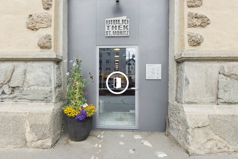3D-Tour durch die Leih- und Dokumentationsbibliothek St. Moritz